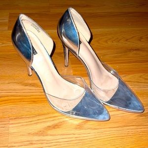 Lucite captoe heels